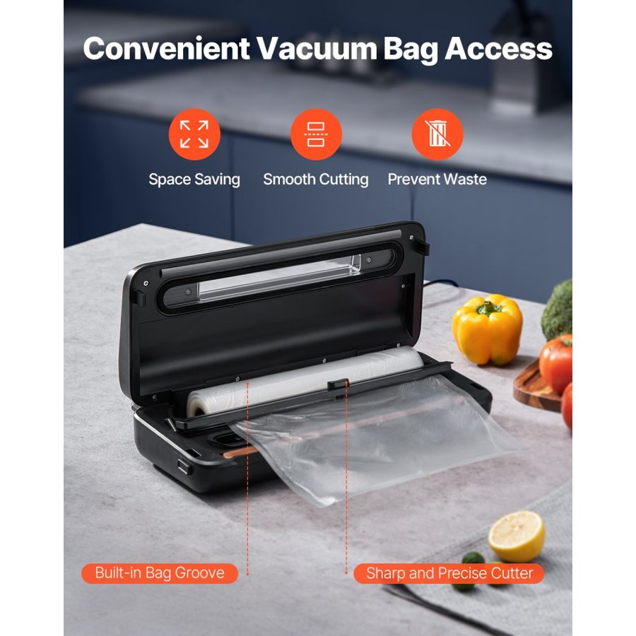 VEVOR Food Vacuum Sealer Machine – 80kPa, 120W, 7-in-1