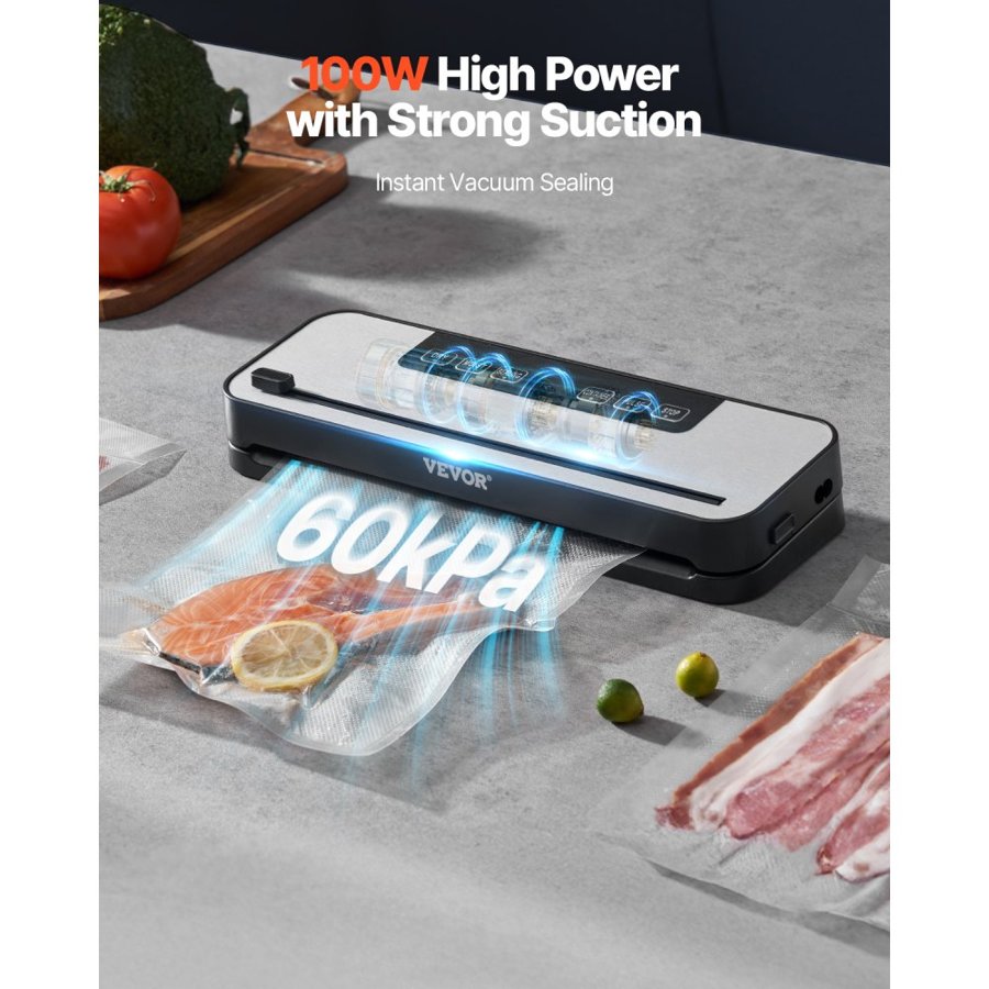 VEVOR Automatic Food Vacuum Sealer Machine – 60kPa, 5-in-1
