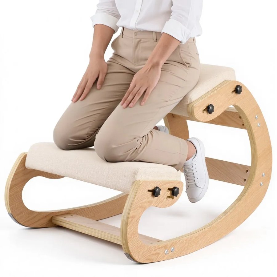 VEVOR Ergonomic Kneeling Desk Chair – 20.1 lbs, Beige