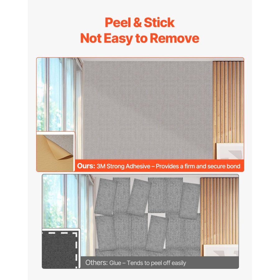 VEVOR Self Adhesive Acoustic Foam – 47.2 x 23.6 x 0.4 inch