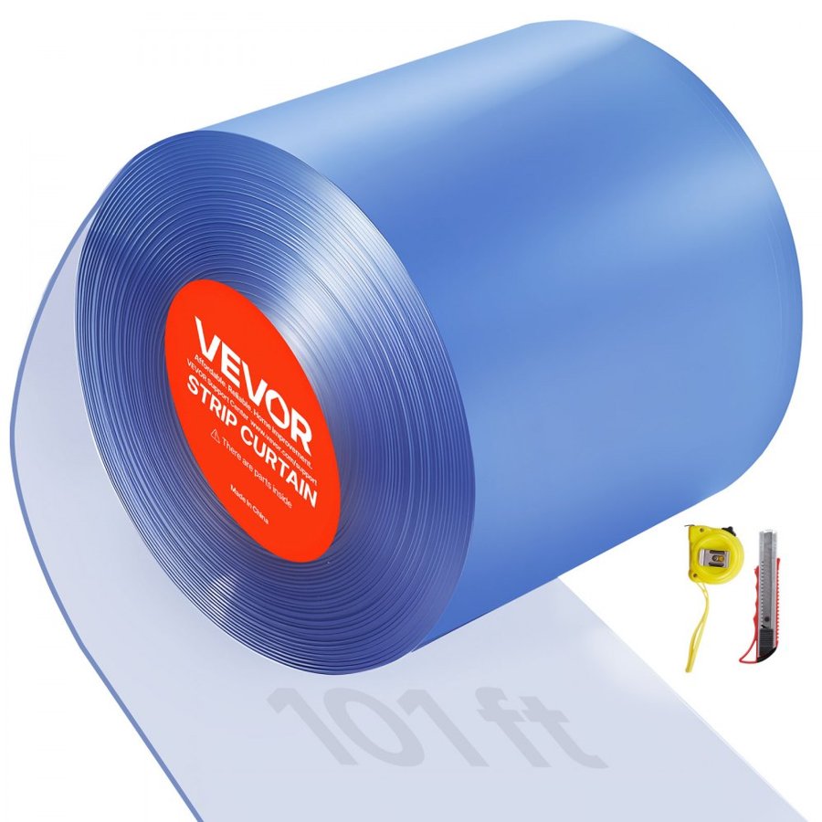 VEVOR PVC Strip Roll – 101 FT x 12 Inch, 68℉ to 86℉