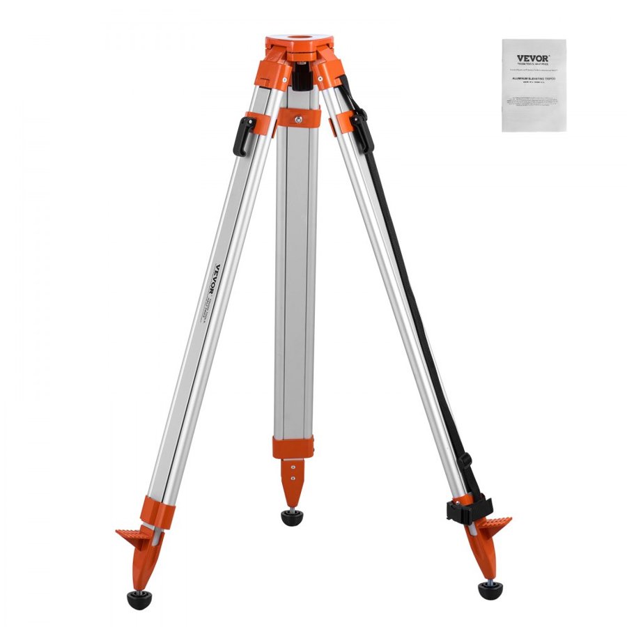 VEVOR Tripod for Laser Level – 5/8"-11 Thread, 16.53"-65.55"