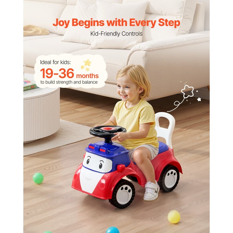 VEVOR Red Ride On Car – 19-36 Months, 55 LBS Capacity
