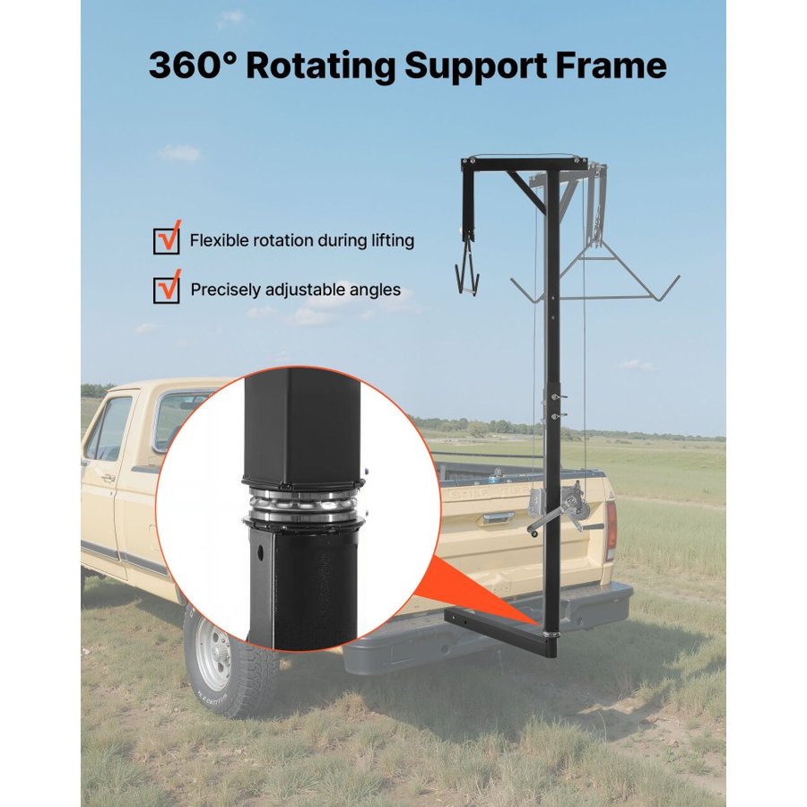 VEVOR Hitch Game Hoist – 300 lb, 2 Inch Receiver, 360-Degree