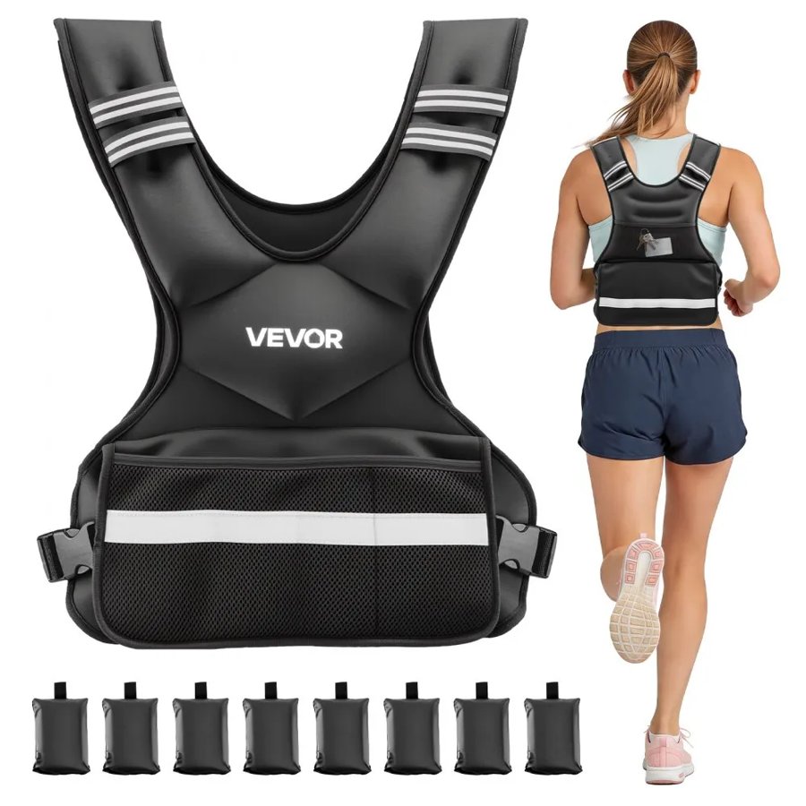 VEVOR Weighted Vest for Workout – 24–40 lbs, 8 Packs