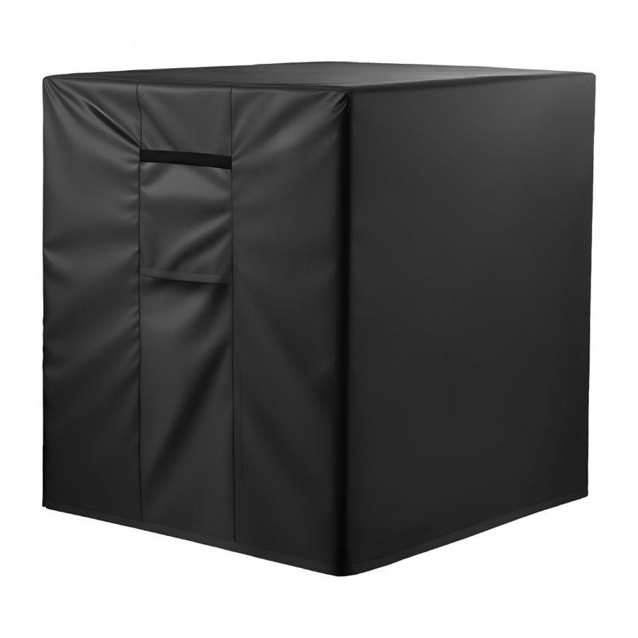 VEVOR Air Conditioner Cover, 610 x 610 x 762 mm Ac Cover for Air Conditioning Unit, Three-Layer, Waterproof Polyester Fabric, Mesh Ventilation, Universal Defender for Outdoor Outside Ac Unit, Black