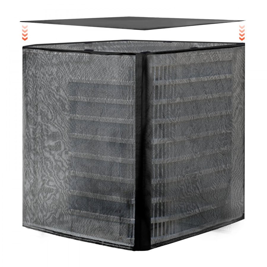VEVOR Air Conditioner Cover, 812 x 812 x 914 mm Ac Cover for Air Conditioning Unit, Dual-Layer, Detachable Canopy,Waterproof Polyester, Universal HVAC Protector for Outdoor Outside Ac Unit, Black