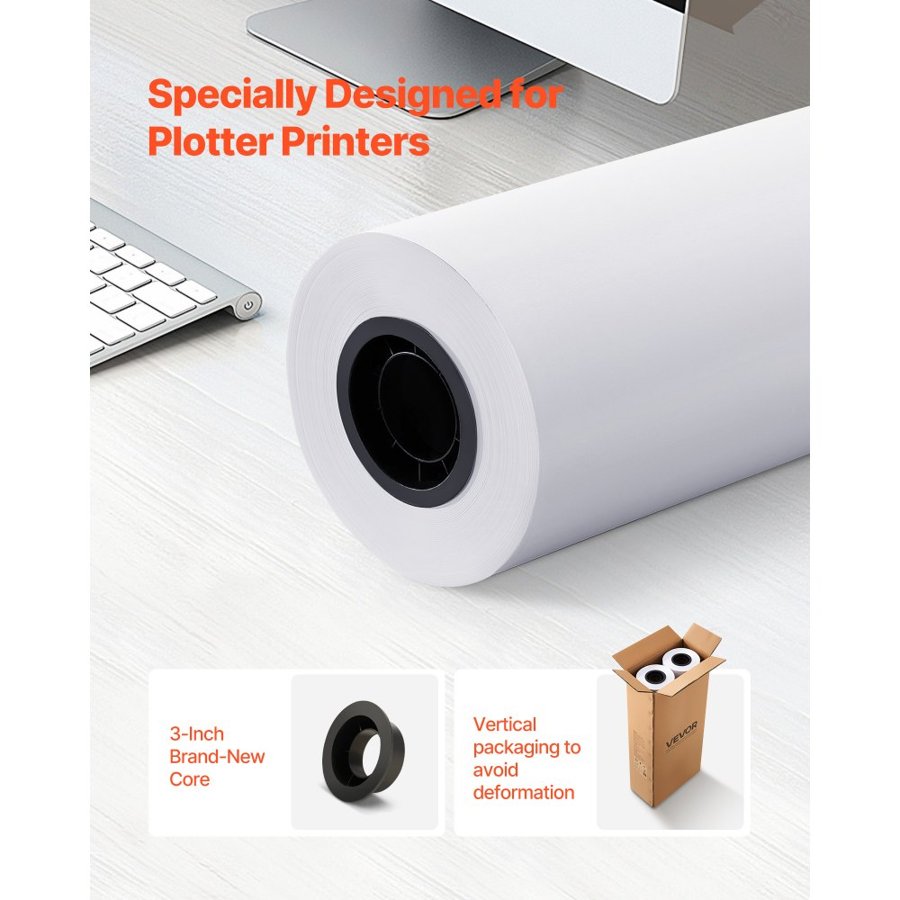 VEVOR Engineering CAD Drawings Wide Format Paper- 500ft
