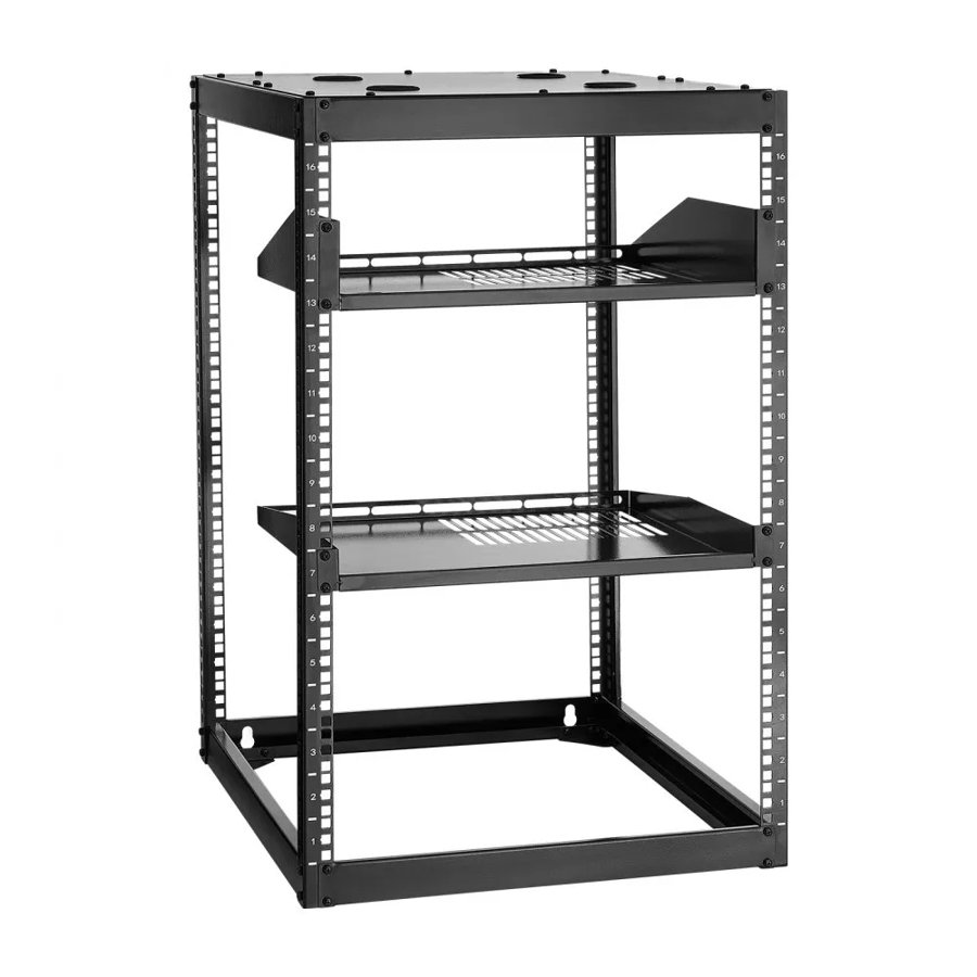 VEVOR Open Frame Server Racks – 16U, 23 in Depth, 4 Post