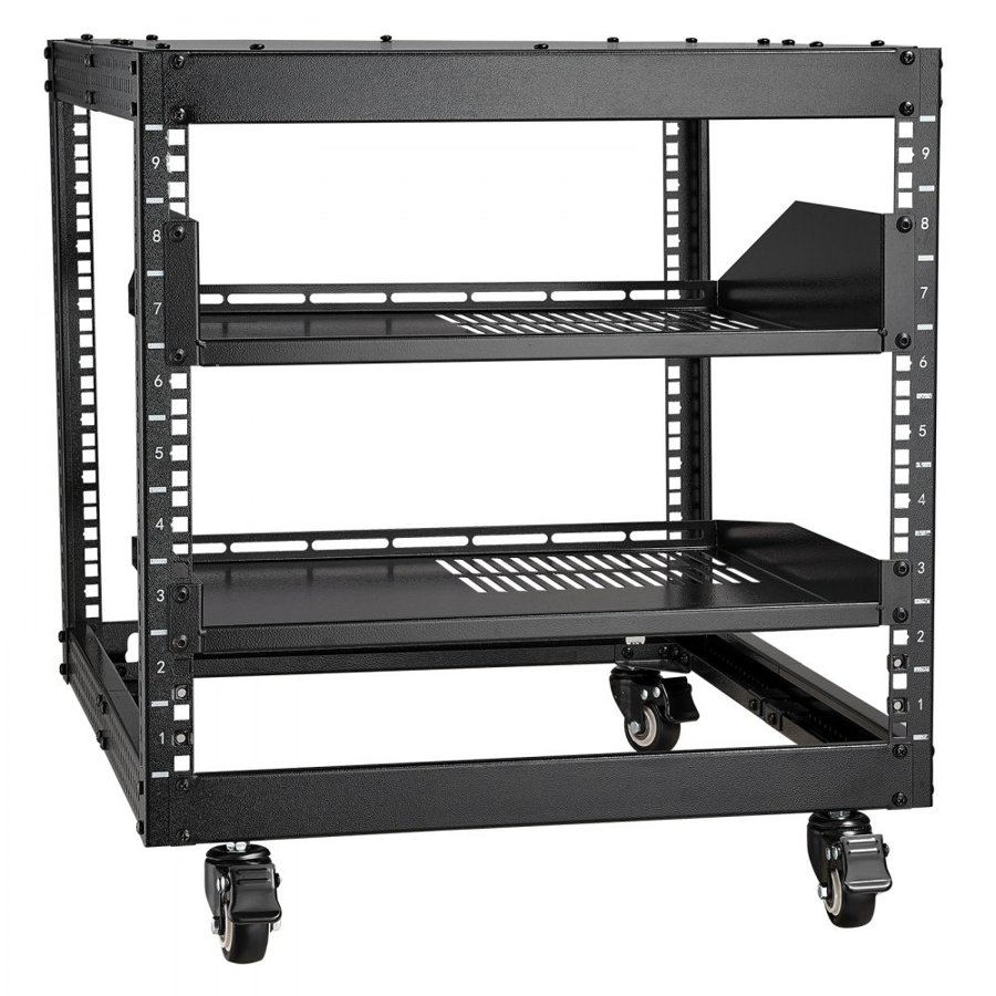 VEVOR Open Frame Server Rack – 9U, 500 LBS, 360°, 23''-40''