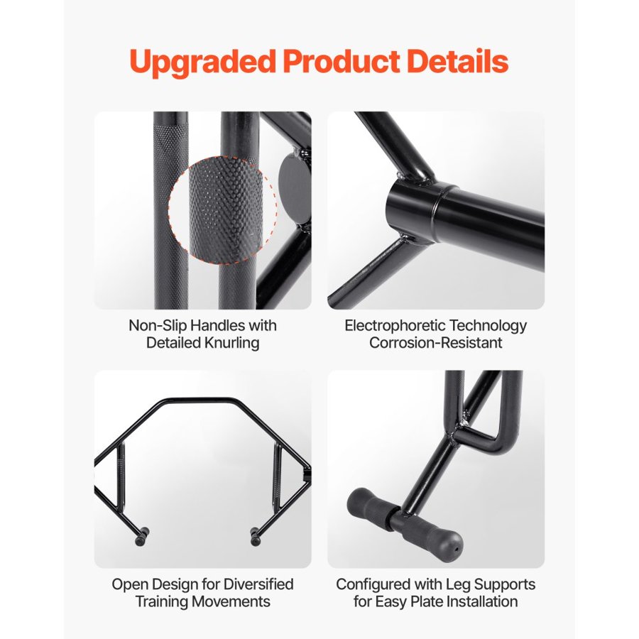 VEVOR Trap Bar Hex Bar – 2-Inch Sleeves, 800 lbs Capacity