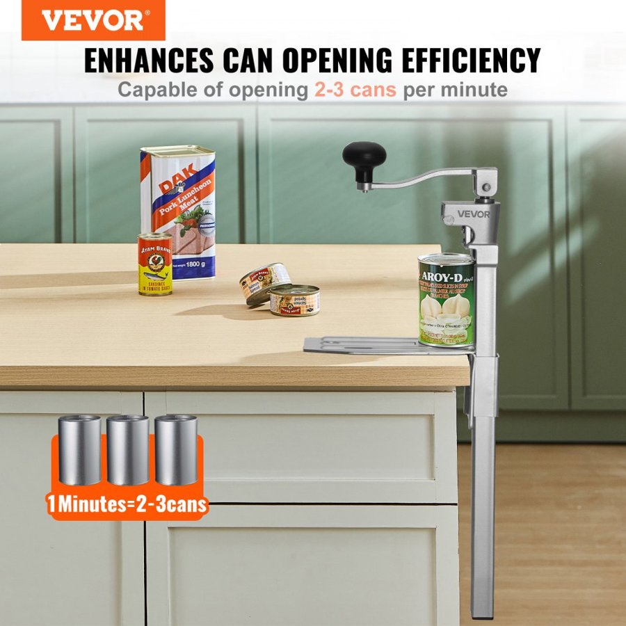 VEVOR Tabletop Can Opener – Manual, 15.75 inch Adjustable