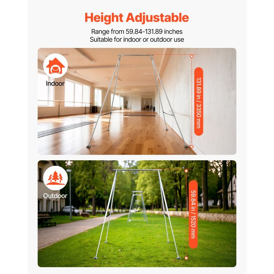 VEVOR Yoga Swing Stand Frame – 310 LBS, 5–11 FT Height