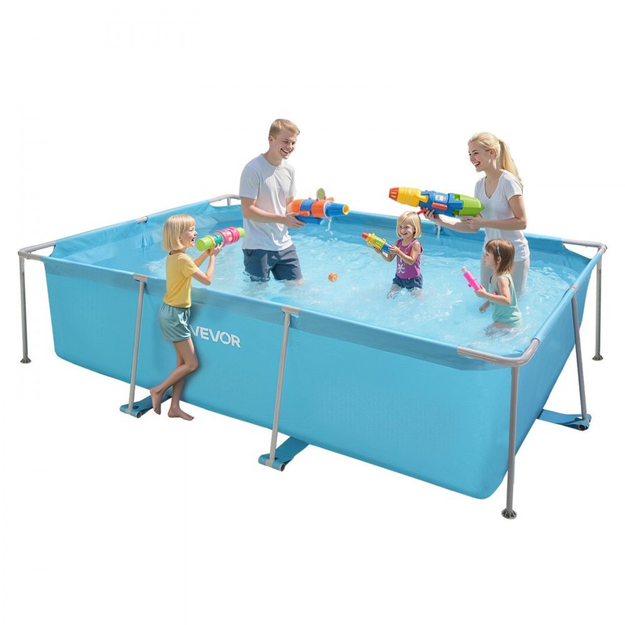 VEVOR Steel Rectangular Above Ground Pools – 118"× 78" × 30"