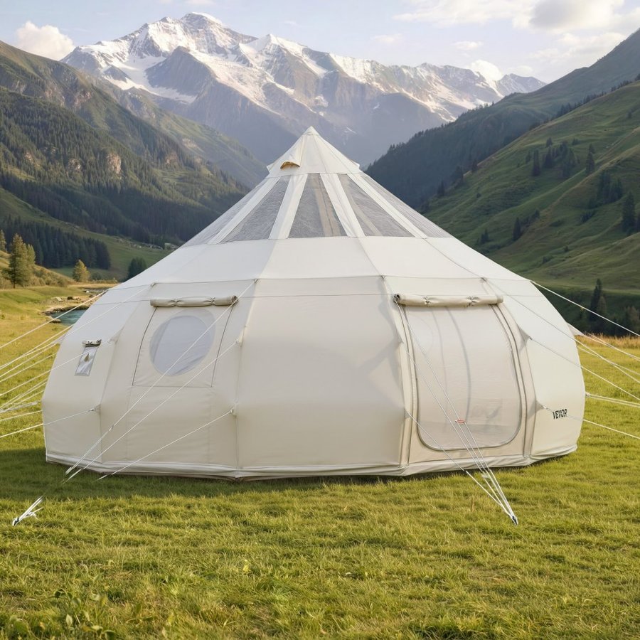VEVOR Yurt Tent for Camping – 5 m, 10.3 ft Peak, 12 People