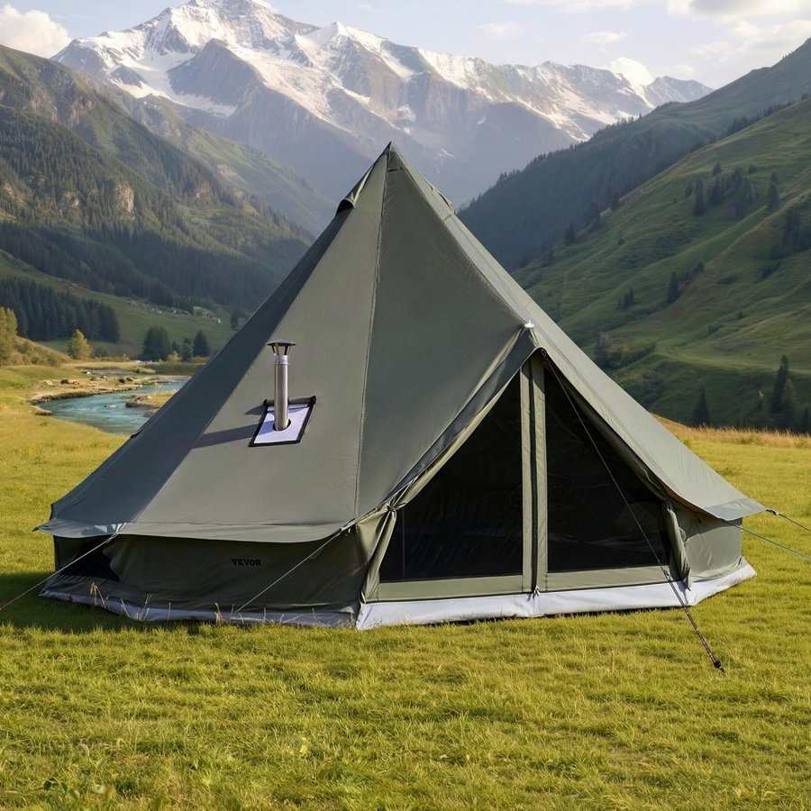 VEVOR 4 Season Tent with Stove Jack – 3 m, 6.6 ft Peak
