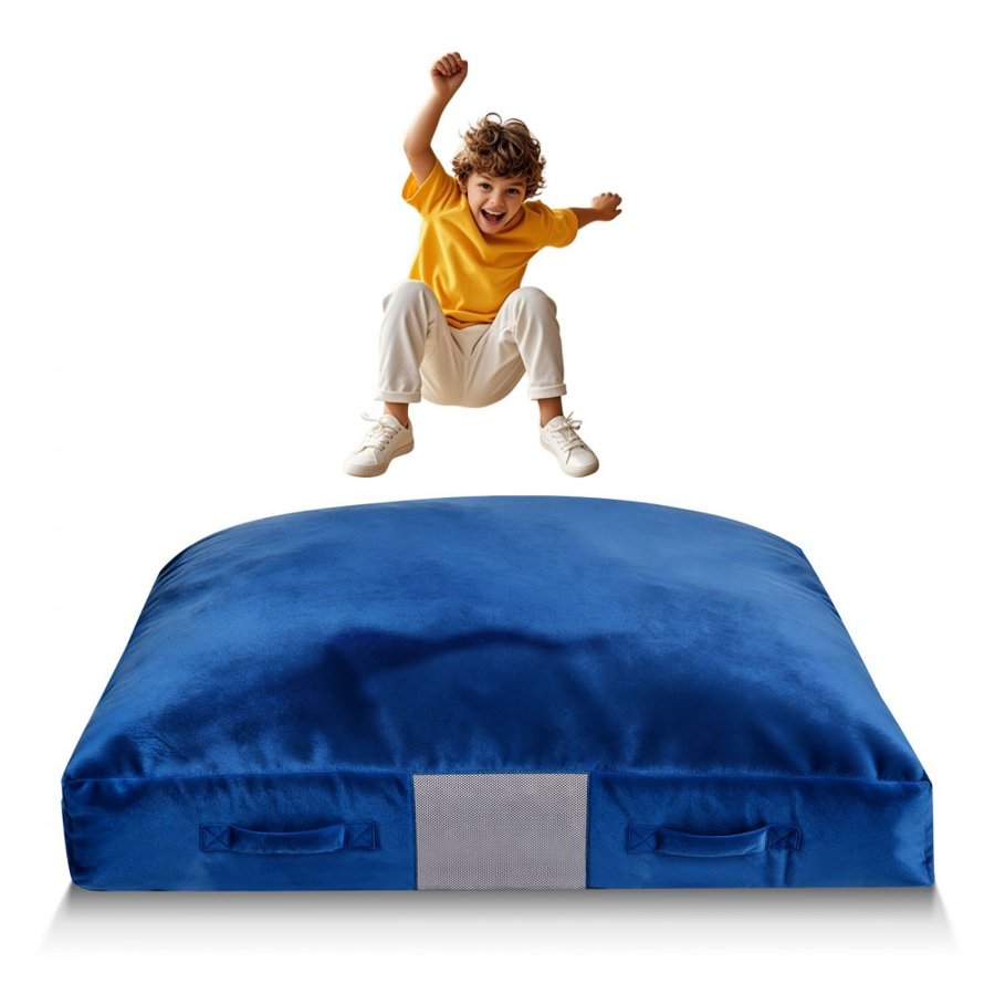 VEVOR Crash Pad, 1500 x 1500 mm Crash Pad for Kids Sensory with Foam Blocks & Washable Cover, Giant Pillow Mat Large Soft Foam Landing Zone, Sensory Room Equipment for Children Jumping, Relaxing, Play