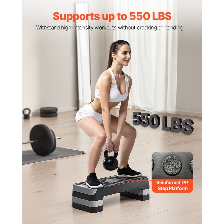 VEVOR Workout Risers – 28-Inch Step Deck, 4 Risers