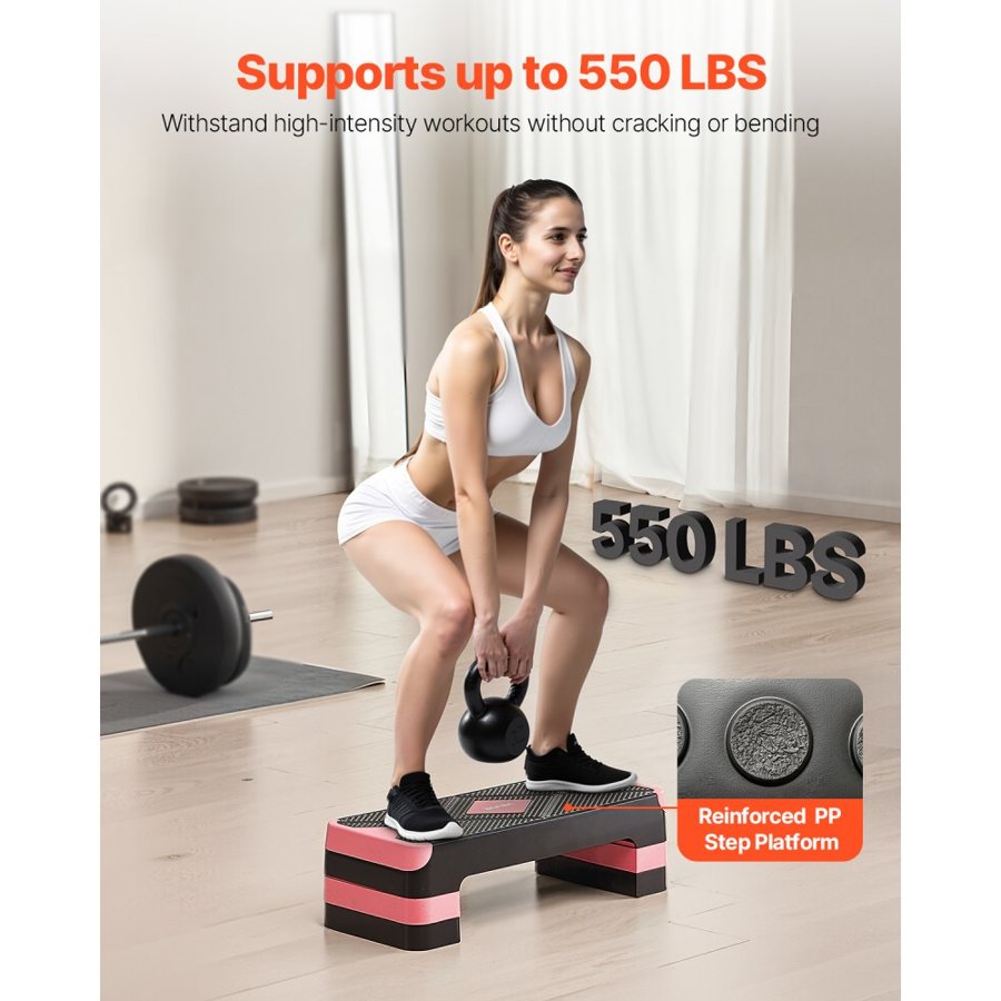 VEVOR Aerobic Stepper Platform – 28 x 10.5 Inches Deck