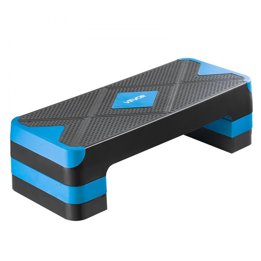 VEVOR Aerobics Step Platform – 28-Inch, 4 Risers, Blue