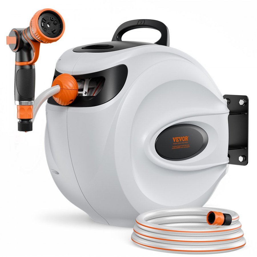VEVOR Heavy Duty Retractable Water Hose Reel – 1/2" x 131 ft