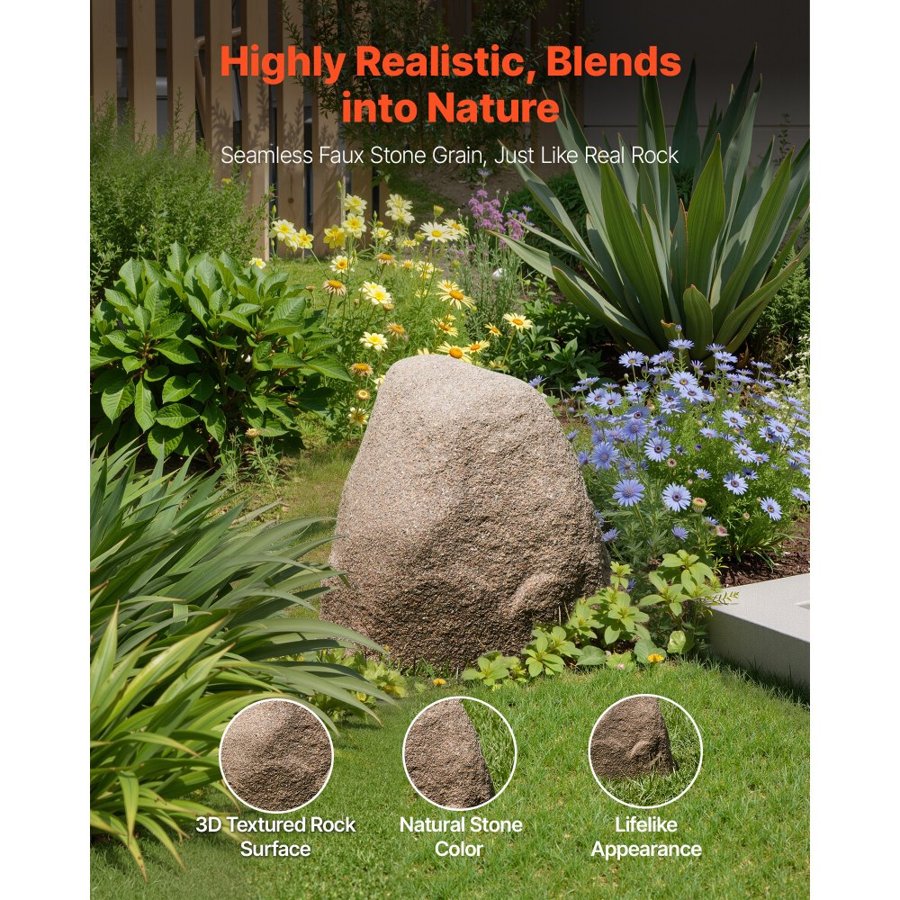 VEVOR Fake Rocks for Well Cover – Hollow, 2.34 lbs/1.06 kg