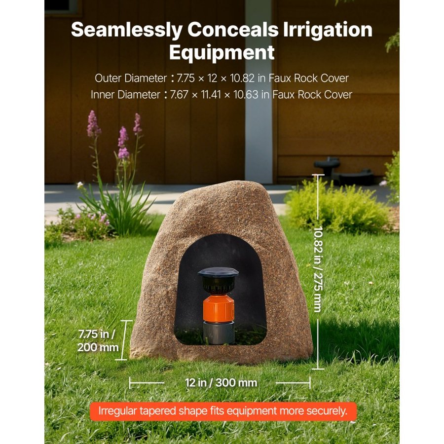 VEVOR Fake Rocks for Well Cover – Hollow, 2.34 lbs/1.06 kg