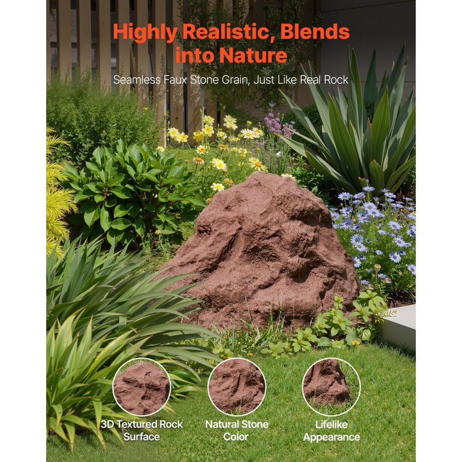 VEVOR Faux Rock Well Cover – 14.17 x 16.14 x 10.63 Inch