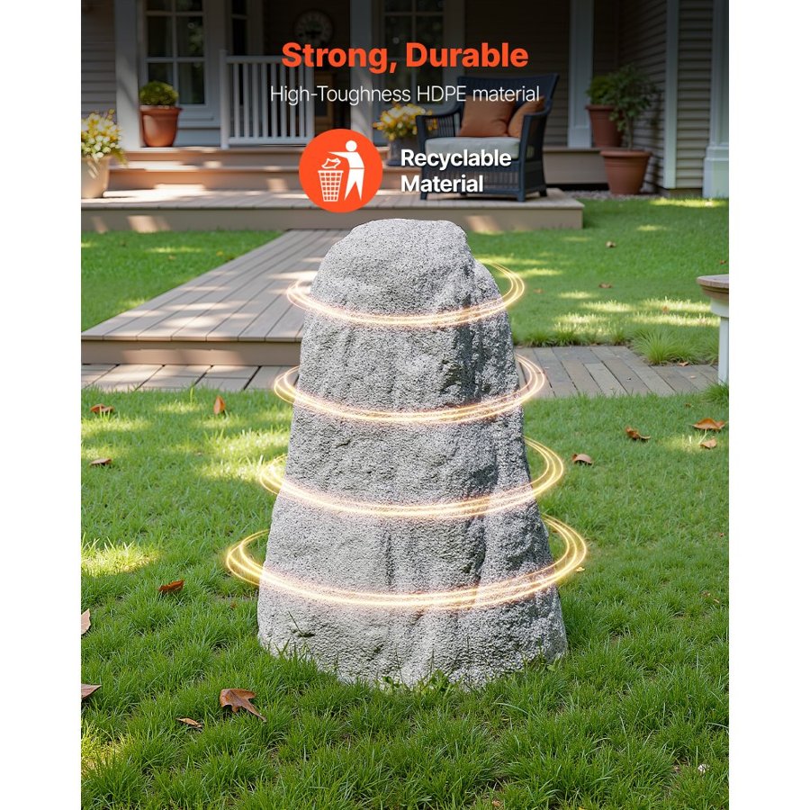 VEVOR Hollow Landscaping Rocks – 14x15x23", HDPE Cover