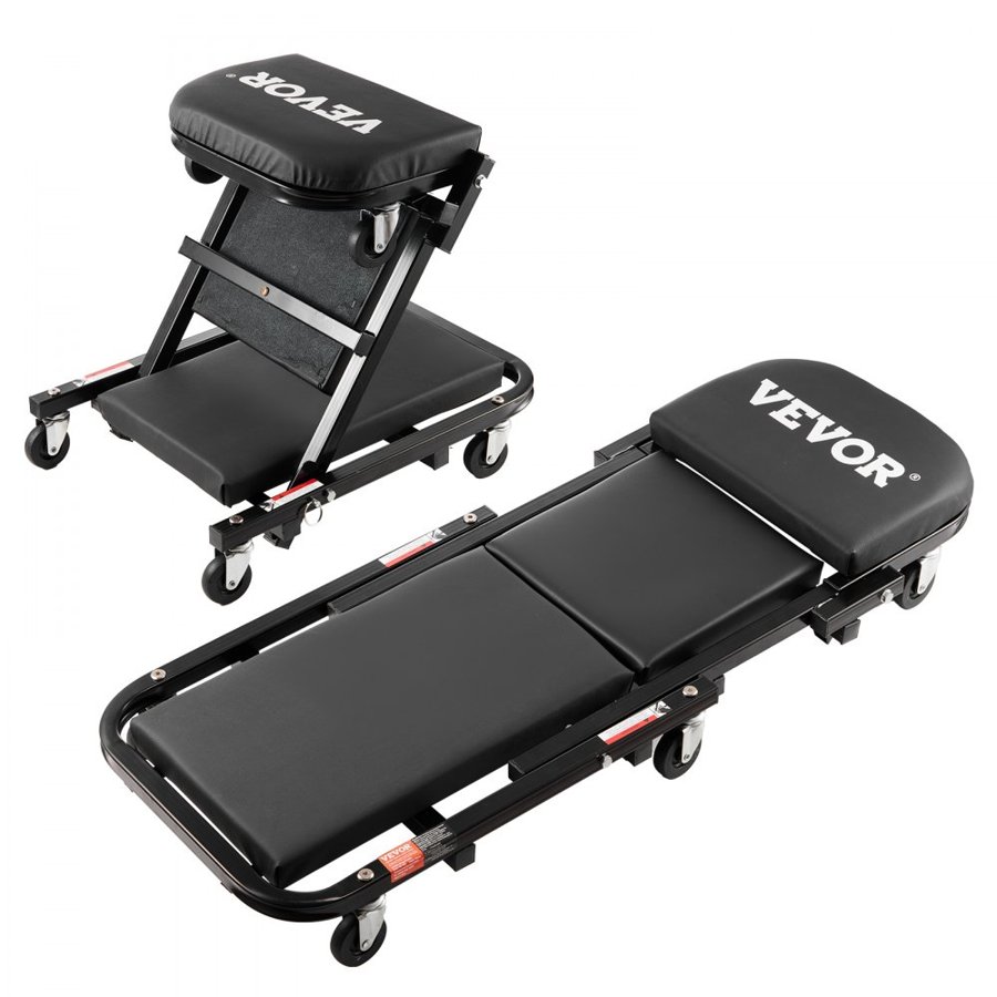 VEVOR Foldable Z Garage Creeper – 40 in, 450 lbs, 2-in-1