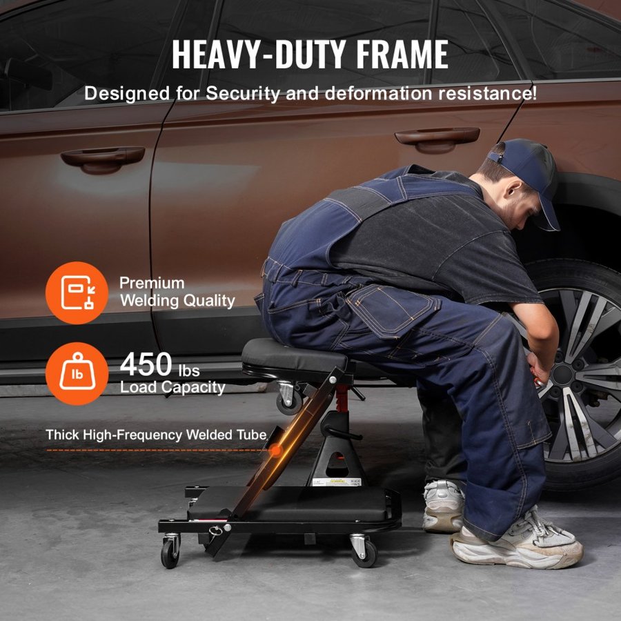 VEVOR Foldable Z Garage Creeper – 40 in, 450 lbs, 2-in-1