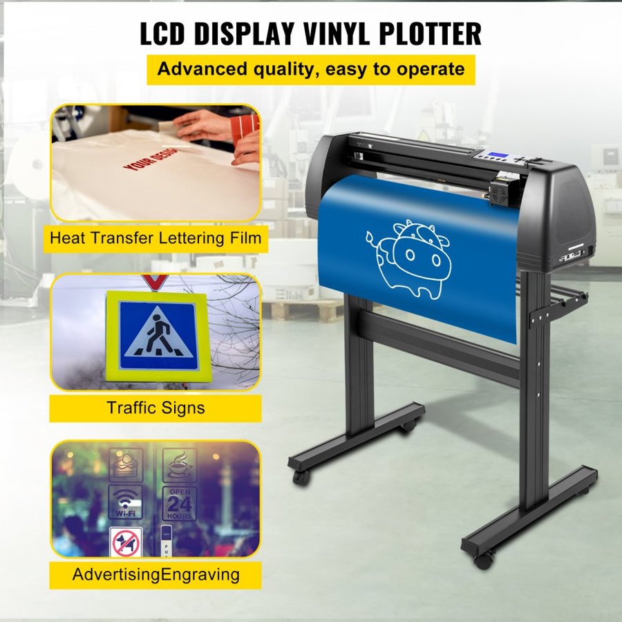 VEVOR 870 mm Vinyl Cutter Machine Vinyl Plotter SignCut Software for Windows