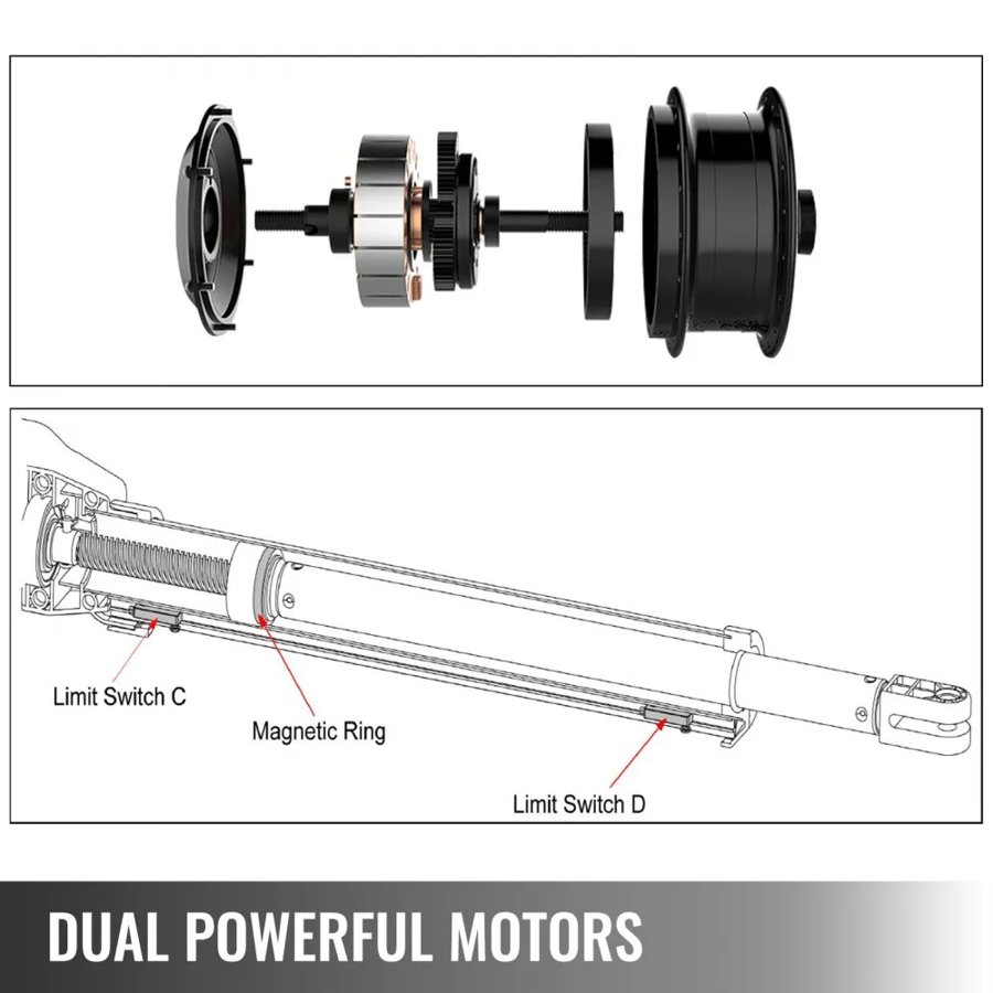 VEVOR Automatic Double Gate Opener – Dual 50W Motors