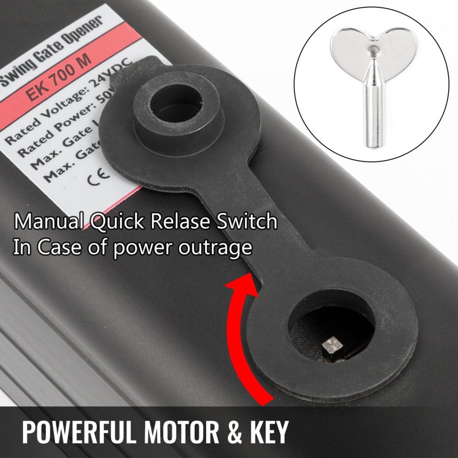 VEVOR Swing Door Garage Door Opener – 80W, 380kg Capacity