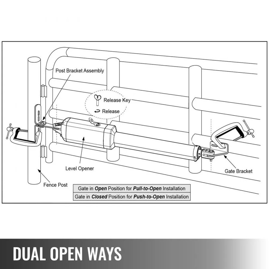 VEVOR Swing Door Garage Door Opener – 80W, 380kg Capacity