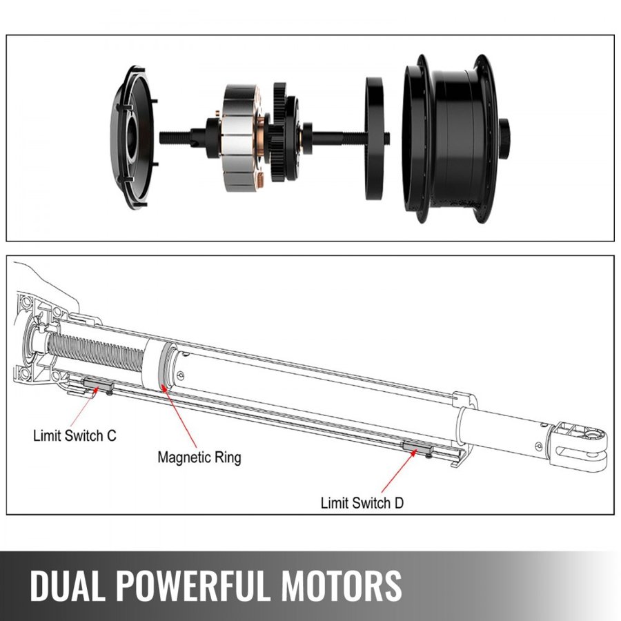 VEVOR Double Swing Gate Opener – 80W, 880 lbs, 18 ft Gate