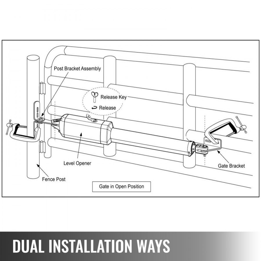 VEVOR Double Swing Gate Opener – 80W, 880 lbs, 18 ft Gate