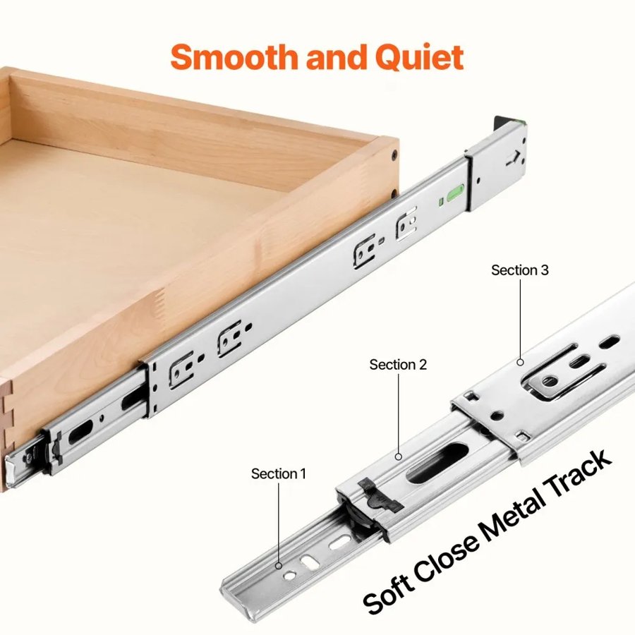 VEVOR Kitchen Drawer Shelf – 14×21", Soft-Close, 60 lbs Load