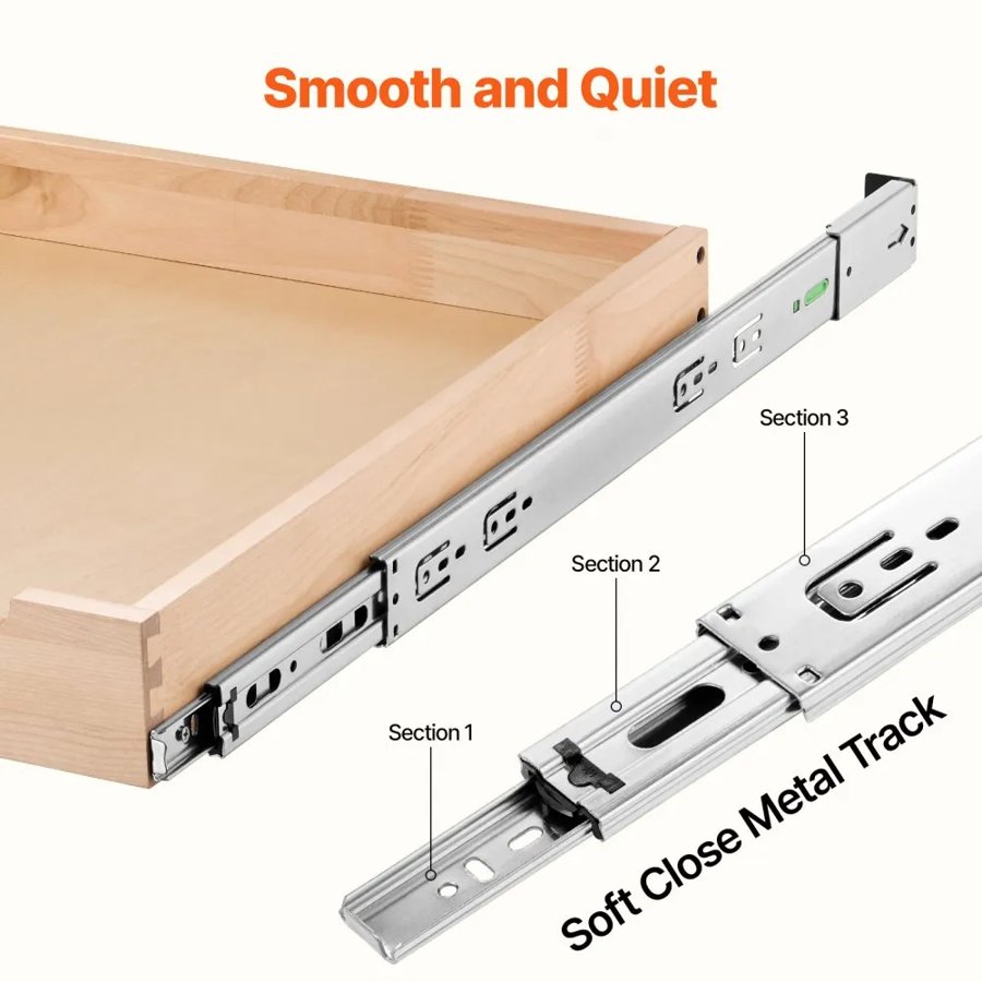 VEVOR 20 Inch Pull Out Cabinet Organizer-  Soft Close, 60 Lbs
