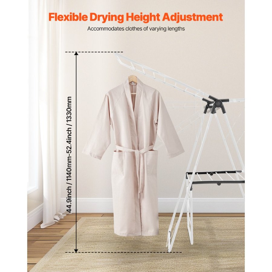 VEVOR Foldable Clothes Drying Rack – 2-Tier, 31 Rods