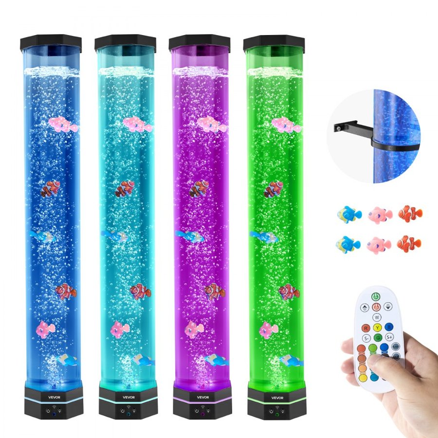 VEVOR Bubble Tube Lamp 16 Color 80 cm Sensory Aquarium Lamp for Relief Calming