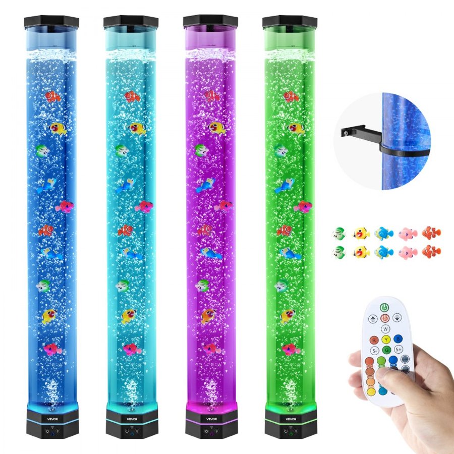 VEVOR Bubble Tube Lamp 16 Color 1 m Sensory Aquarium Lamp for Relief Calming