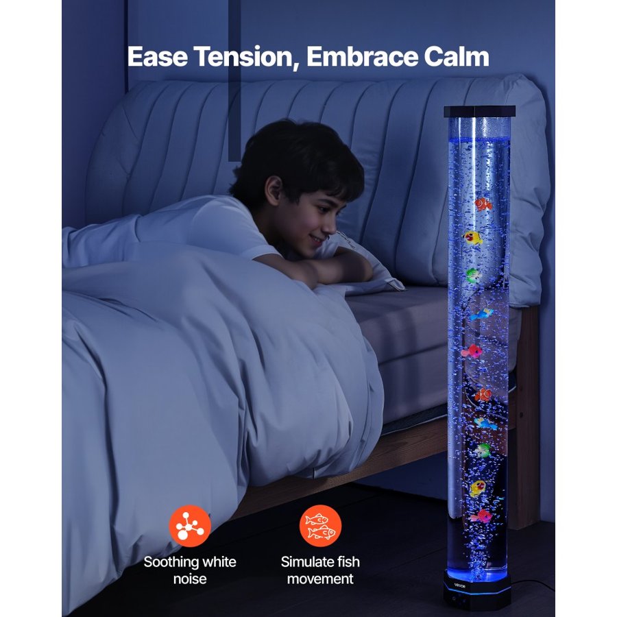 VEVOR Bubble Tube Lamp 16 Color 1 m Sensory Aquarium Lamp for Relief Calming