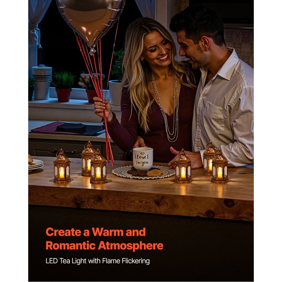 VEVOR Led Candle Lanterns – 12 Pcs, 2.56×5.04 In, 120h