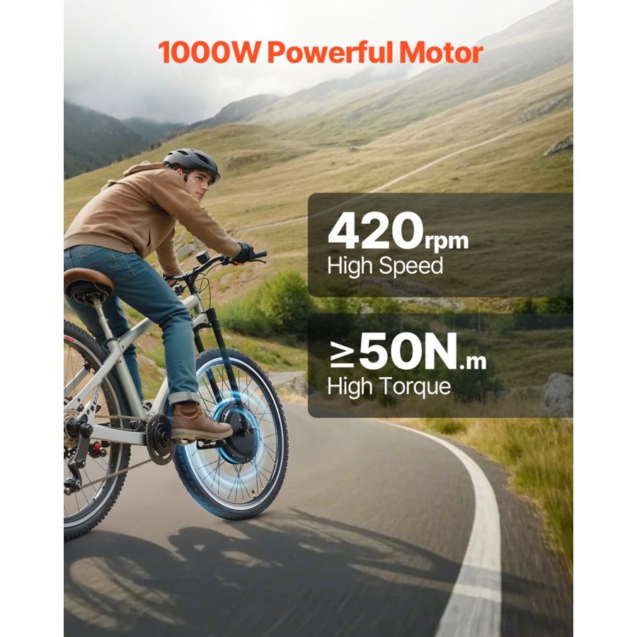VEVOR 26" Electric Bike Conversion Kit – 1000W Motor