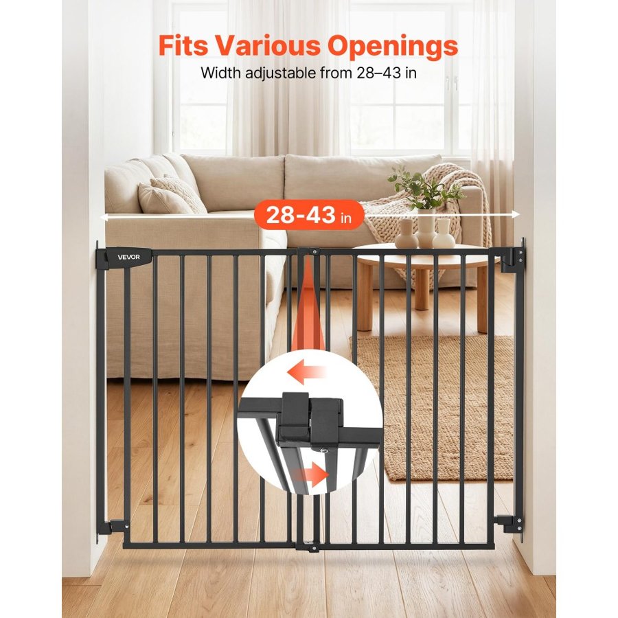 VEVOR Pet Gate for Stairs – 920mm Tall,  720-1085mm Width