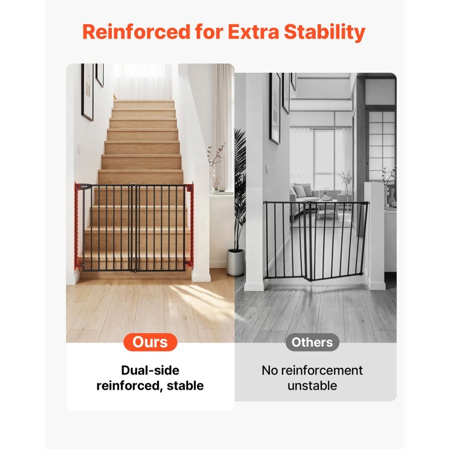 VEVOR Pet Gate for Stairs – 920mm Tall,  720-1085mm Width