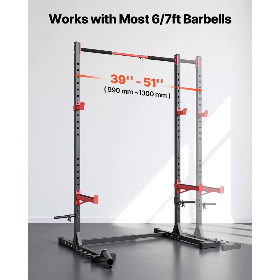 VEVOR Squat Rack Power Cage – 980 Lbs, 22-Hole, J-Hook