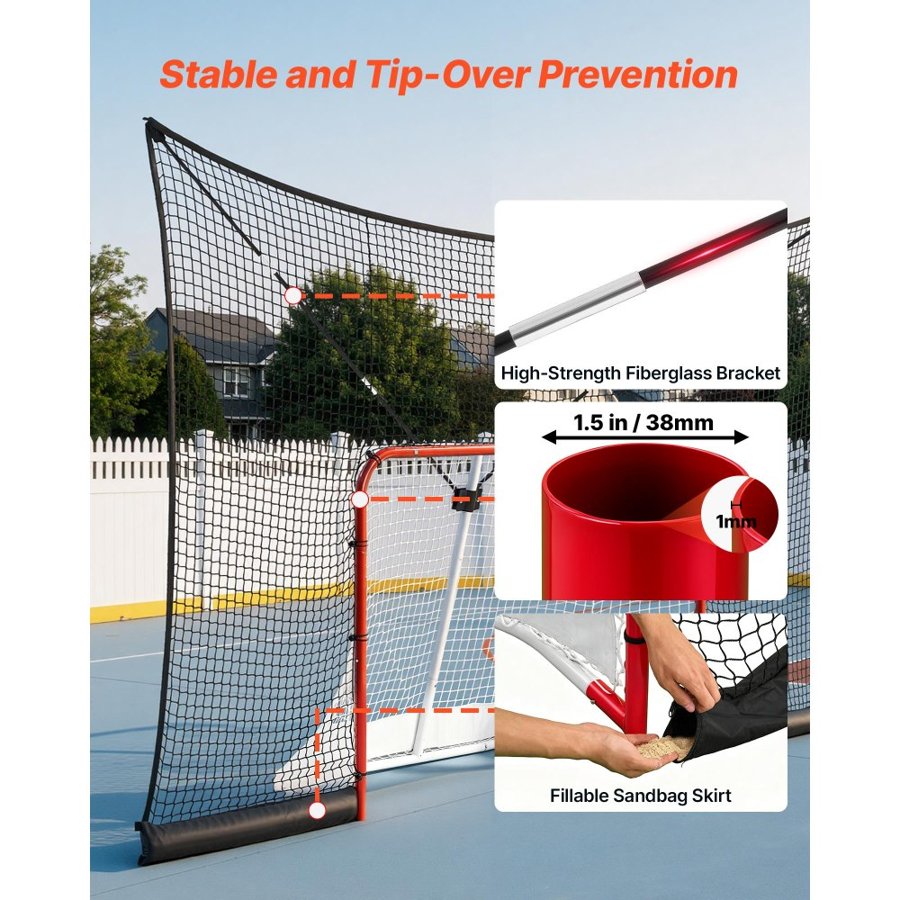 VEVOR Hockey Goal and Backstop Net Set – 366x213 cm