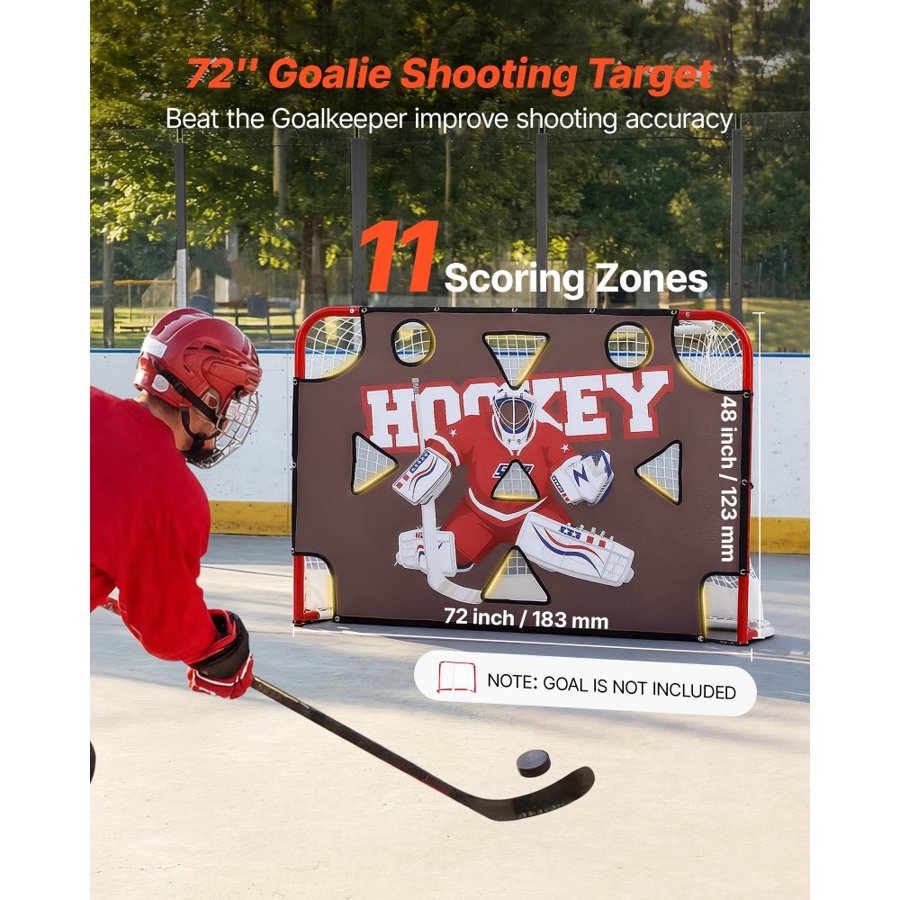 VEVOR Hockey Goalie Shooting Target – 11 Holes, 600D Oxford